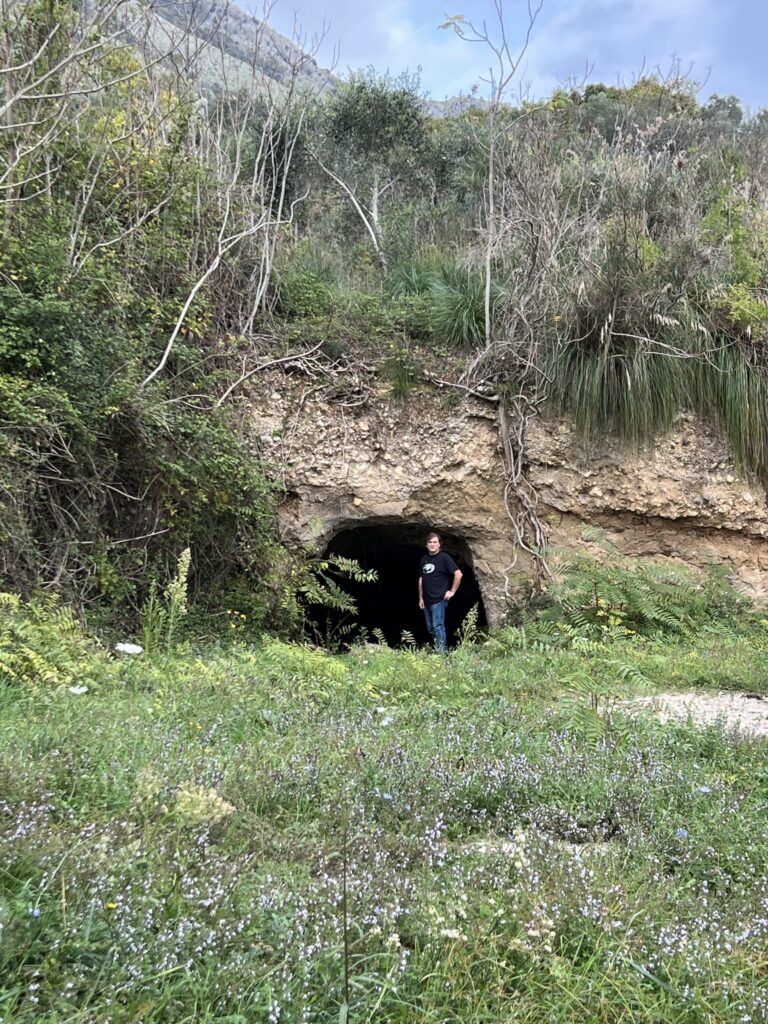 One of the caves in which the residents sought shelter during the bombing.